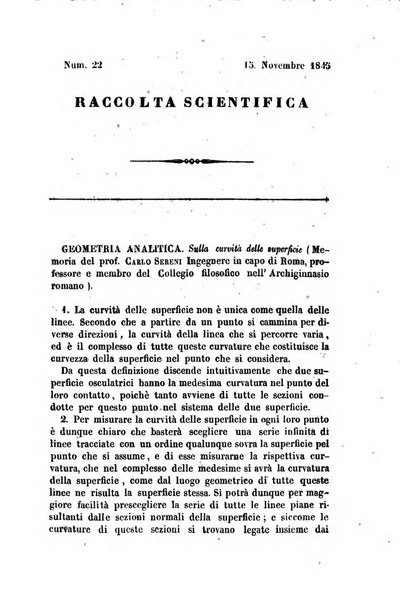 Raccolta di lettere ed altri scritti intorno alla fisica ed alle matematiche