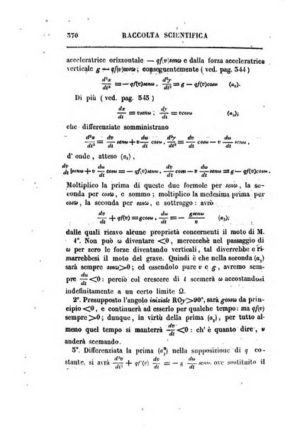 Raccolta di lettere ed altri scritti intorno alla fisica ed alle matematiche