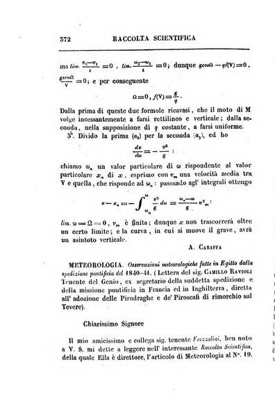 Raccolta di lettere ed altri scritti intorno alla fisica ed alle matematiche