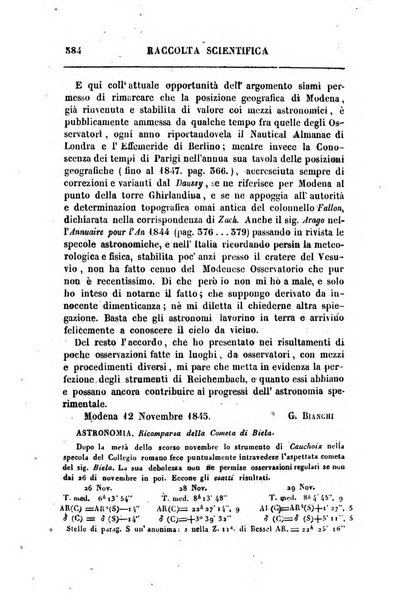 Raccolta di lettere ed altri scritti intorno alla fisica ed alle matematiche