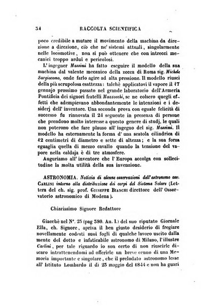 Raccolta di lettere ed altri scritti intorno alla fisica ed alle matematiche