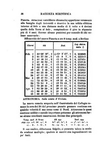 Raccolta di lettere ed altri scritti intorno alla fisica ed alle matematiche