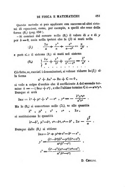 Raccolta di lettere ed altri scritti intorno alla fisica ed alle matematiche