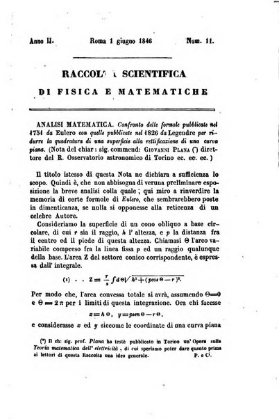 Raccolta di lettere ed altri scritti intorno alla fisica ed alle matematiche