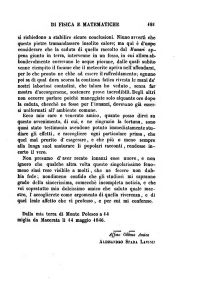 Raccolta di lettere ed altri scritti intorno alla fisica ed alle matematiche