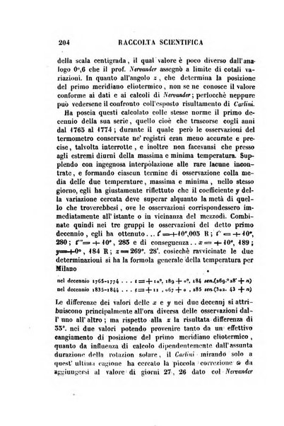 Raccolta di lettere ed altri scritti intorno alla fisica ed alle matematiche