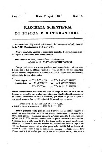 Raccolta di lettere ed altri scritti intorno alla fisica ed alle matematiche