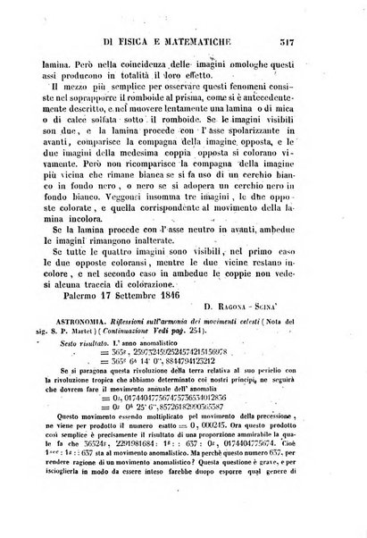 Raccolta di lettere ed altri scritti intorno alla fisica ed alle matematiche