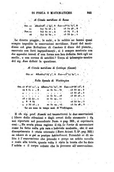 Raccolta di lettere ed altri scritti intorno alla fisica ed alle matematiche