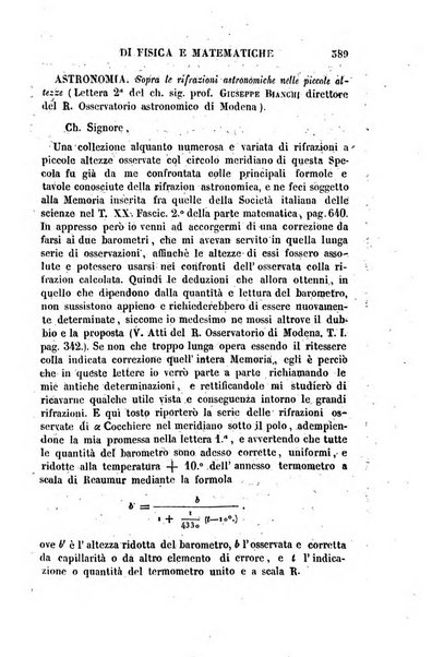 Raccolta di lettere ed altri scritti intorno alla fisica ed alle matematiche