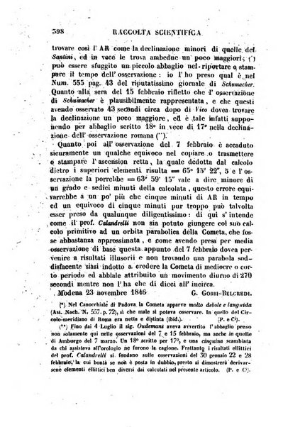 Raccolta di lettere ed altri scritti intorno alla fisica ed alle matematiche