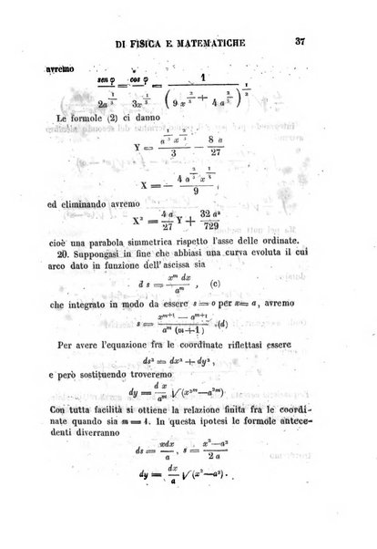 Raccolta di lettere ed altri scritti intorno alla fisica ed alle matematiche