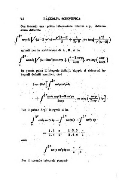 Raccolta di lettere ed altri scritti intorno alla fisica ed alle matematiche