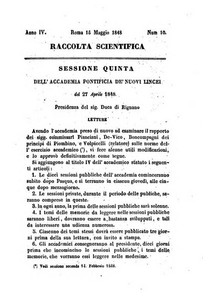 Raccolta di lettere ed altri scritti intorno alla fisica ed alle matematiche