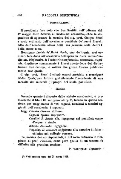 Raccolta di lettere ed altri scritti intorno alla fisica ed alle matematiche