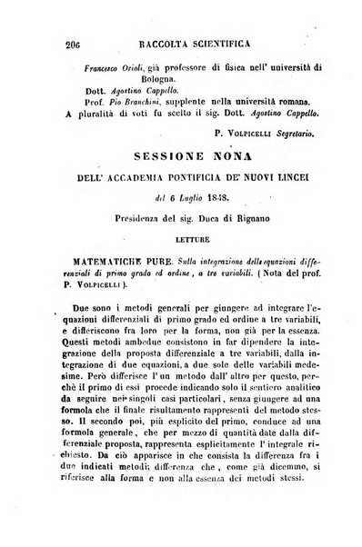 Raccolta di lettere ed altri scritti intorno alla fisica ed alle matematiche