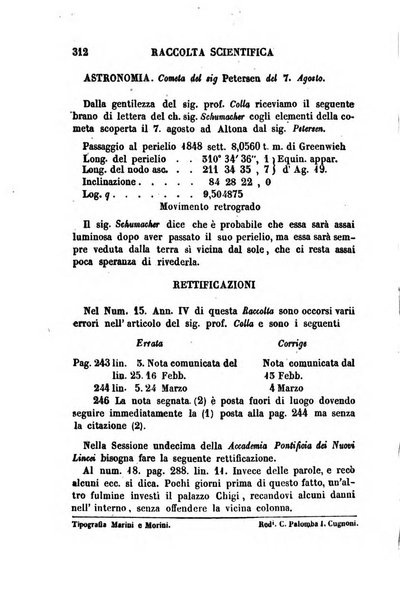 Raccolta di lettere ed altri scritti intorno alla fisica ed alle matematiche