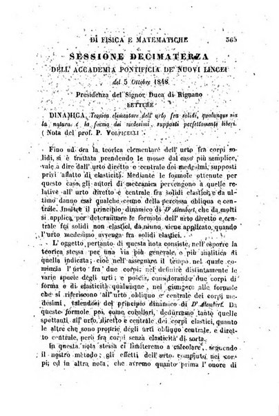 Raccolta di lettere ed altri scritti intorno alla fisica ed alle matematiche