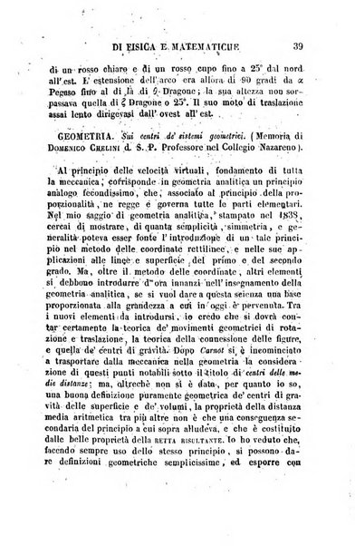 Raccolta di lettere ed altri scritti intorno alla fisica ed alle matematiche