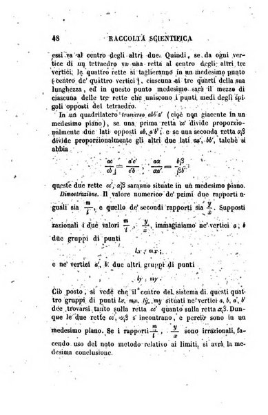 Raccolta di lettere ed altri scritti intorno alla fisica ed alle matematiche