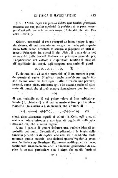 Raccolta di lettere ed altri scritti intorno alla fisica ed alle matematiche