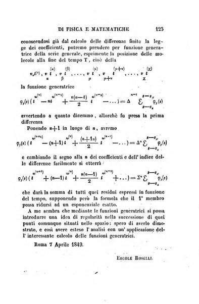 Raccolta di lettere ed altri scritti intorno alla fisica ed alle matematiche