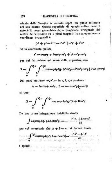 Raccolta di lettere ed altri scritti intorno alla fisica ed alle matematiche