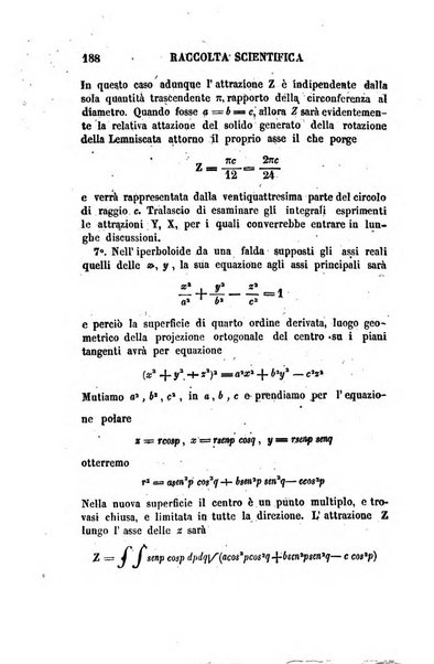 Raccolta di lettere ed altri scritti intorno alla fisica ed alle matematiche