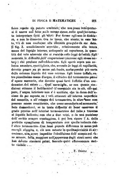 Raccolta di lettere ed altri scritti intorno alla fisica ed alle matematiche