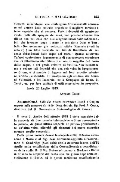 Raccolta di lettere ed altri scritti intorno alla fisica ed alle matematiche