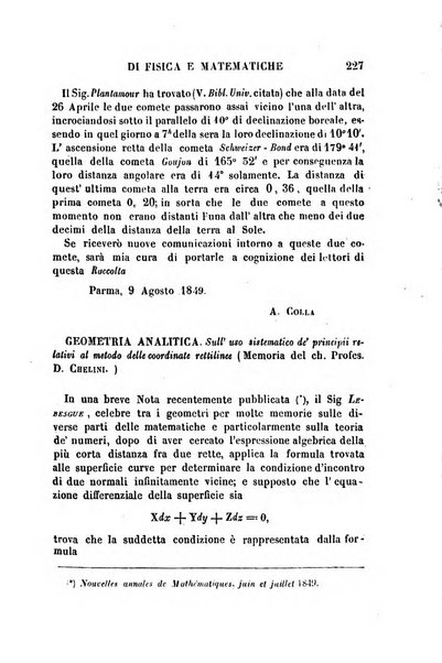 Raccolta di lettere ed altri scritti intorno alla fisica ed alle matematiche