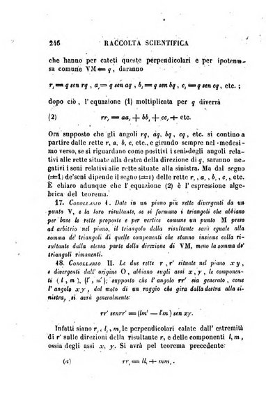 Raccolta di lettere ed altri scritti intorno alla fisica ed alle matematiche