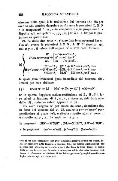 Raccolta di lettere ed altri scritti intorno alla fisica ed alle matematiche