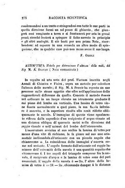 Raccolta di lettere ed altri scritti intorno alla fisica ed alle matematiche