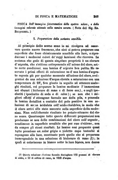 Raccolta di lettere ed altri scritti intorno alla fisica ed alle matematiche