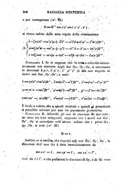 Raccolta di lettere ed altri scritti intorno alla fisica ed alle matematiche