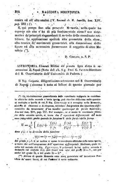 Raccolta di lettere ed altri scritti intorno alla fisica ed alle matematiche