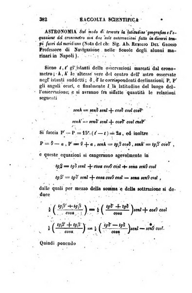 Raccolta di lettere ed altri scritti intorno alla fisica ed alle matematiche