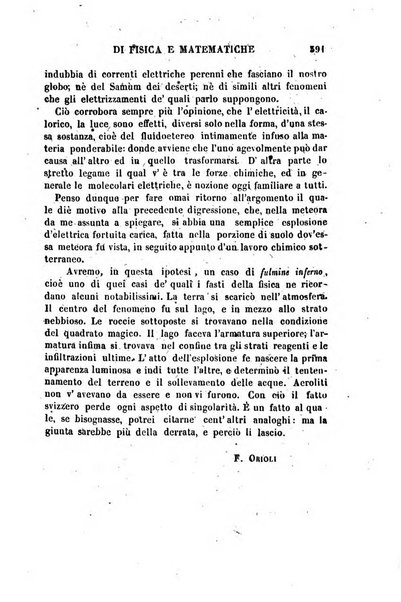 Raccolta di lettere ed altri scritti intorno alla fisica ed alle matematiche