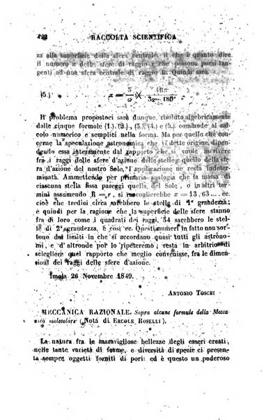 Raccolta di lettere ed altri scritti intorno alla fisica ed alle matematiche