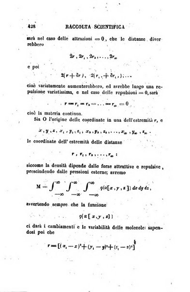 Raccolta di lettere ed altri scritti intorno alla fisica ed alle matematiche