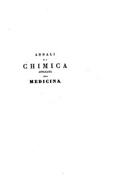 Annali di chimica applicata alla medicina cioè alla farmacia, alla tossicologia, all'igiene, alla fisiologia, alla patologia e alla terapeutica. Serie 3