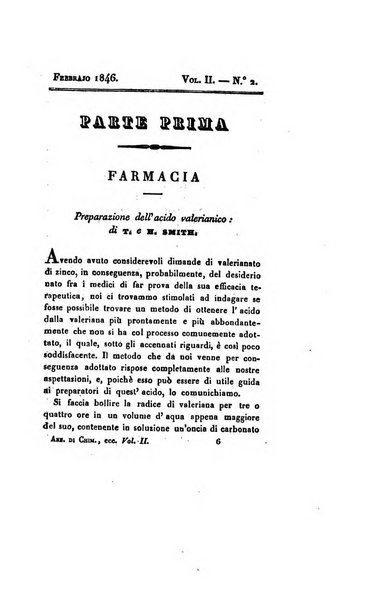 Annali di chimica applicata alla medicina cioè alla farmacia, alla tossicologia, all'igiene, alla fisiologia, alla patologia e alla terapeutica. Serie 3