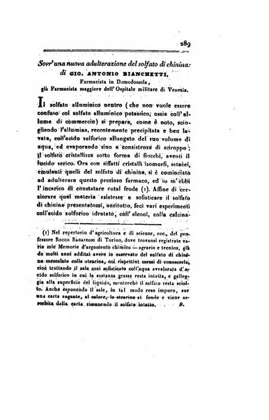 Annali di chimica applicata alla medicina cioè alla farmacia, alla tossicologia, all'igiene, alla fisiologia, alla patologia e alla terapeutica. Serie 3