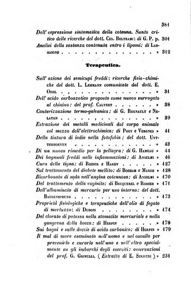 Annali di chimica applicata alla medicina cioè alla farmacia, alla tossicologia, all'igiene, alla fisiologia, alla patologia e alla terapeutica. Serie 3