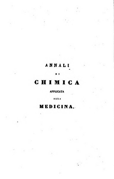 Annali di chimica applicata alla medicina cioè alla farmacia, alla tossicologia, all'igiene, alla fisiologia, alla patologia e alla terapeutica. Serie 3