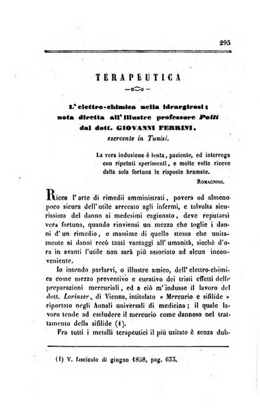 Annali di chimica applicata alla medicina cioè alla farmacia, alla tossicologia, all'igiene, alla fisiologia, alla patologia e alla terapeutica. Serie 3