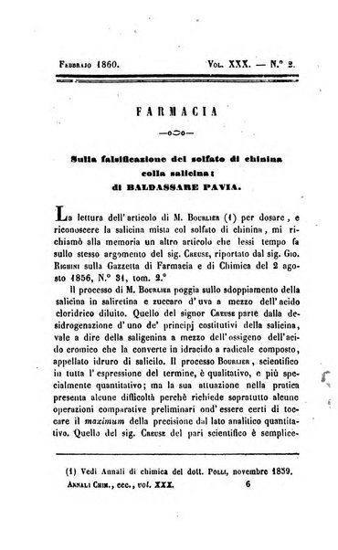 Annali di chimica applicata alla medicina cioè alla farmacia, alla tossicologia, all'igiene, alla fisiologia, alla patologia e alla terapeutica. Serie 3