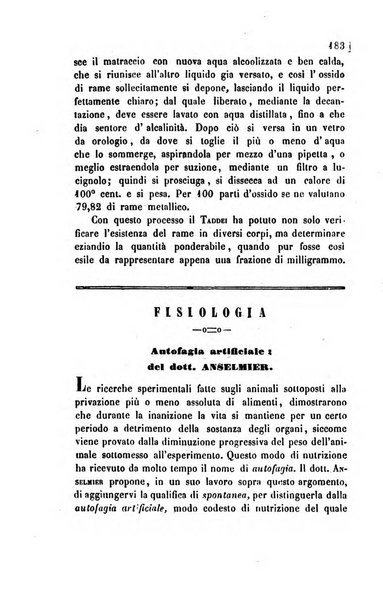 Annali di chimica applicata alla medicina cioè alla farmacia, alla tossicologia, all'igiene, alla fisiologia, alla patologia e alla terapeutica. Serie 3