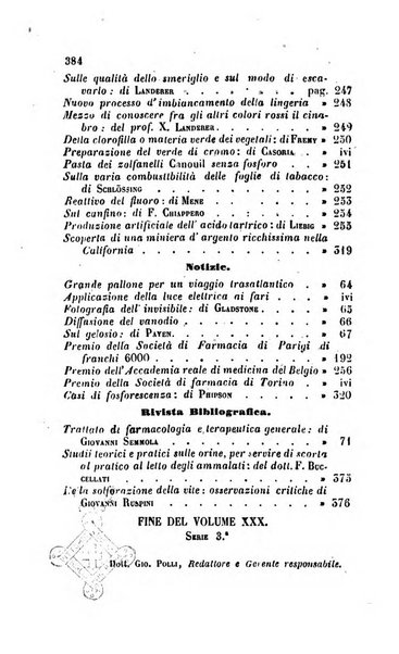 Annali di chimica applicata alla medicina cioè alla farmacia, alla tossicologia, all'igiene, alla fisiologia, alla patologia e alla terapeutica. Serie 3